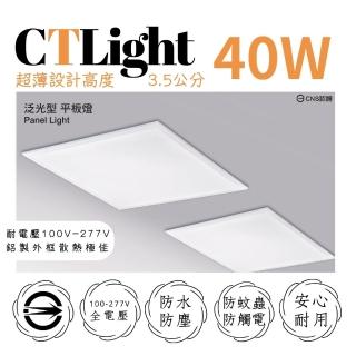 【H.Bear暉熊】2入 LED超薄型直下式平板燈 輕鋼架燈40W 高光效 全電壓 60*60(辦公室用燈 面板燈)