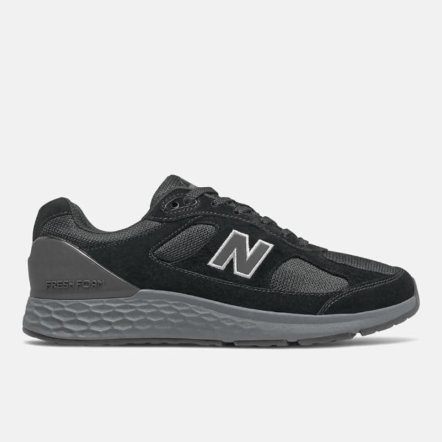 【NEW BALANCE】Fresh Foam 1880 男 健走鞋 2E寬楦 緩震 耐磨 黑灰(MW1880B1)
