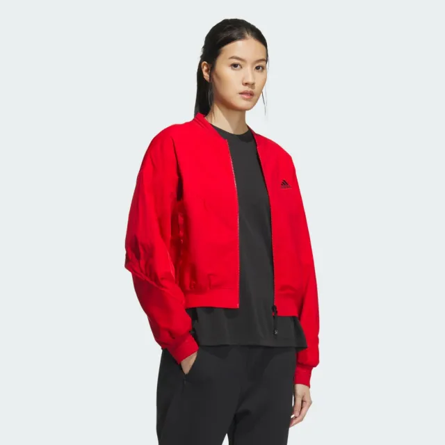 【adidas 愛迪達】運動服 休閒外套 女外套 BOMBER JKT(IM8873)