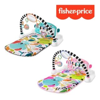 【Fisher price 費雪】可愛動物鋼琴健身器/健力架/健身架/遊戲地墊(2色任選)
