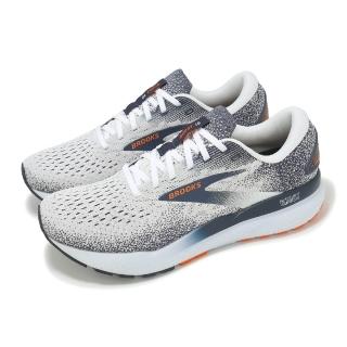 【BROOKS】慢跑鞋 Ghost 16 男鞋 白 藍 橘 魔鬼系列 氮氣中底 緩震 支撐 運動鞋(1104181D130)