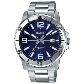 【CASIO 卡西歐】MTP-VD01D-2B 運動休閒風 豪邁大錶徑男指標錶(50米防水錶徑約4.5公分)