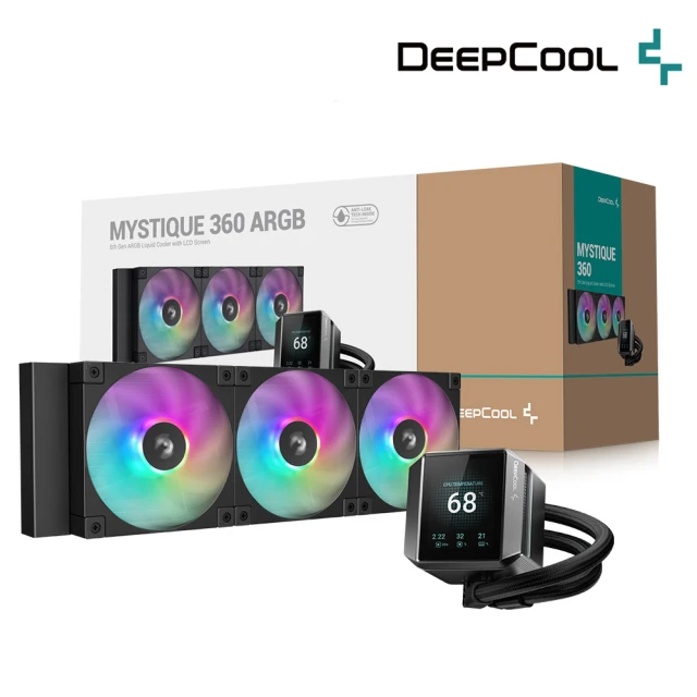 DeepCool 九州風神 MYSTIQUE 360 ARGB CPU一體式360水冷散熱器(黑色)