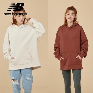 【NEW BALANCE】NB 刷毛前短後長連帽上衣 女性 米杏/咖啡色 WT43512LIT WT43512ROK(美版 版型偏大)