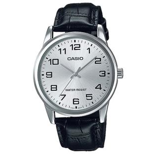 【CASIO 卡西歐】MTP-V001L-7B 簡約設計 皮革指標錶(時尚潮流 錶徑約3.8公分)