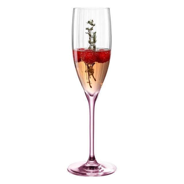 【LEONARDO 里歐】POESIA粉紅香檳杯250ml*6入(氣泡酒杯/送禮/收藏/果汁)