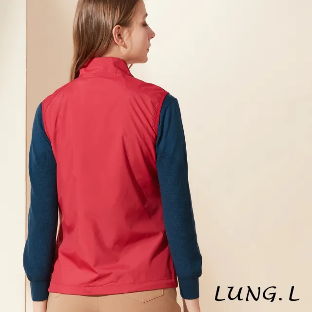 【LUNG.L 林佳樺】LQ20D紅色修身女裝背心(秋冬新品 加大尺碼)