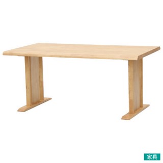 【NITORI 宜得利家居】◎實木餐桌 SAZANAMI 150 LBR 橡膠木 TW(SAZANAMI 橡膠木 實木)