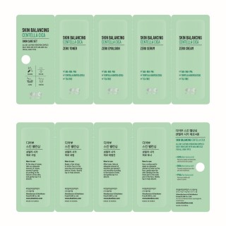 【韓國美膚】DEARBOO 積雪草肌膚平衡小樣試用包/旅行組 1組4包 1mlx4x5組(化妝水+乳液+精華液+乳霜)