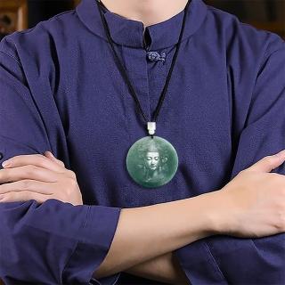 【MoonDy】項鍊女 觀音玉佩 翡翠觀音 辟邪項鏈 保平安 開運項鏈 玉墜 吊墜 玉石 護身符 觀音吊