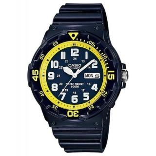 【CASIO 卡西歐】MRW-200HC-2B 潛水風格 防水100米指標錶(運動 當兵 學生 錶徑約4.46公分)