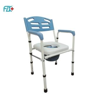 【富士康】鐵製收合式軟墊便椅4221(#便盆椅#固定式便椅#軟墊座椅#可折疊便椅#鐵製便椅#圓桶便椅#衛浴裝置)