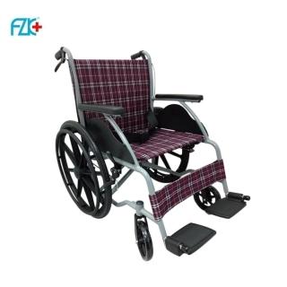 【富士康】鋁製18吋座寬 固定手腳單層背墊輪椅B款(#輕量輪椅#直立式踏板#外出輪椅#符合補助輪椅)