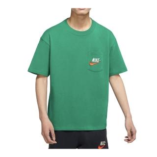 【NIKE 耐吉】短袖上衣 NSW Max90 Tee 男款 綠 落肩 短T 休閒 口袋 重磅 DM6426-365