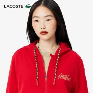 【LACOSTE】女裝-Chinese新年連帽外套(新年紅)
