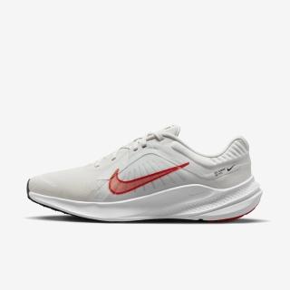 【NIKE 耐吉】Quest 5 男 慢跑鞋 運動 休閒 路跑 透氣 柔軟 舒適 緩震 米灰 橘紅(DD0204-007)