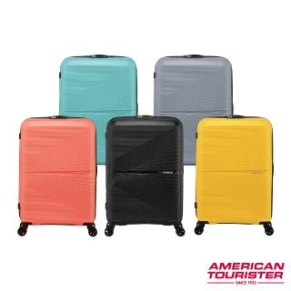 【AMERICAN TOURISTER 美國旅行者】24吋AIRCONIC超輕量PP耐衝擊防潑水拉鍊行李箱/旅行箱/拉桿箱(多色可選)