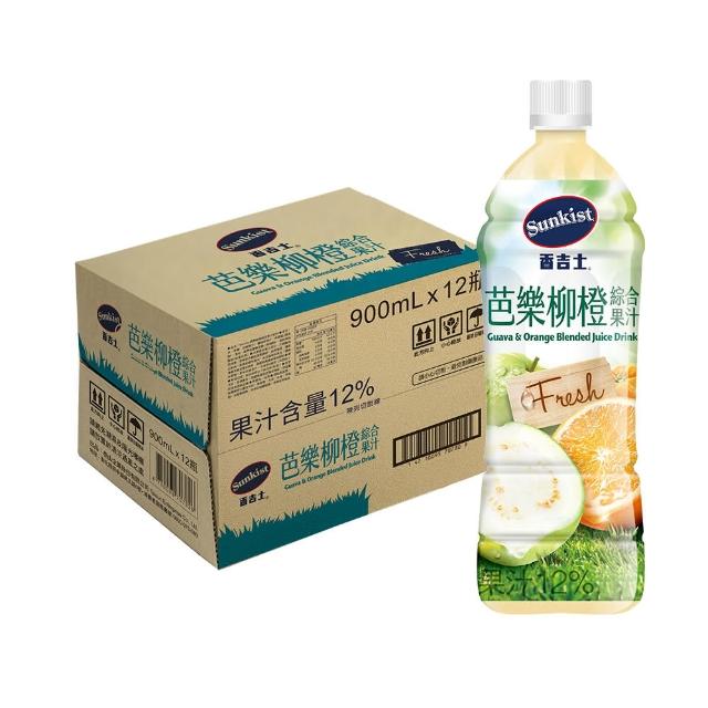 【Sunkist 香吉士】芭樂柳橙綜合果汁 900ml 12入/箱