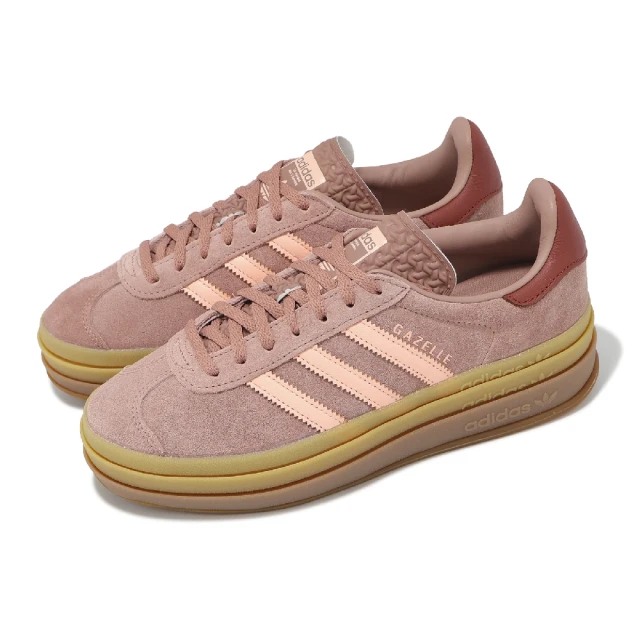 adidas 愛迪達 厚底德訓鞋 Gazelle Bold W 女鞋 藕粉 復古 增高 麂皮 休閒鞋 愛迪達(JH9666)