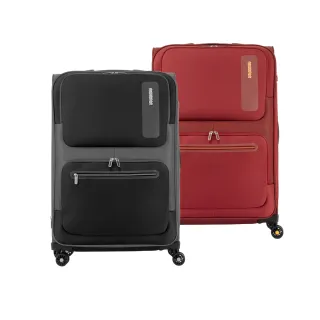 【AMERICAN TOURISTER 美國旅行者】30吋 MAXWELL 前開式/上掀式可擴充輕量布面軟殼行李箱/布箱(多色可選)