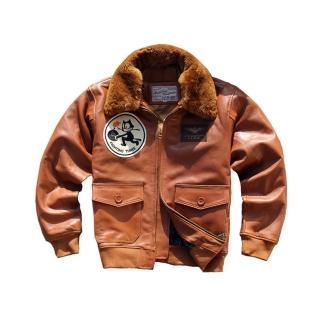 【米蘭精品】現貨+預購 真皮皮衣機車夾克(保暖牛皮復古羊毛領加棉男外套2色74jo19)