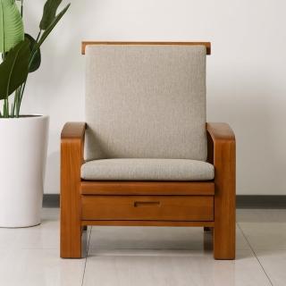【Mahogany 瑪荷尼傢俱】全原木 桃花心木 科隆1人沙發