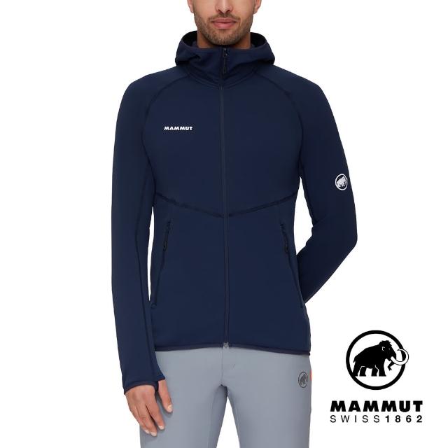 【Mammut 長毛象官方直營】Aconcagua ML Hooded Jacket Men 運動刷毛連帽外套 男款 海洋藍 #1014-04282