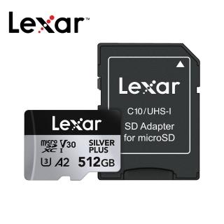 【Lexar 雷克沙】Silver Plus x MicroSDXC UHS-I A2 512G記憶卡(U3)
