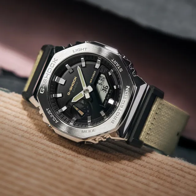 【CASIO 卡西歐】G-SHOCK 人氣金屬八角雙顯錶 時尚電子錶-9款可選 情人節 送禮(GM-2100系列)