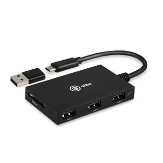 【aibo】Type-C ATM+記憶卡+3.0HUB 多合一晶片讀卡機(附USB轉接頭)