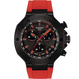 【TISSOT 天梭】T-Race Quartz Chronograph  競速時尚 運動錶  男錶  手錶 (T1414173706101/45mm)