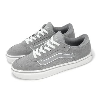 【VANS】休閒鞋 V3854SCLIPT 男鞋 灰 白 麂皮 網布 緩衝 板鞋(6622370006)