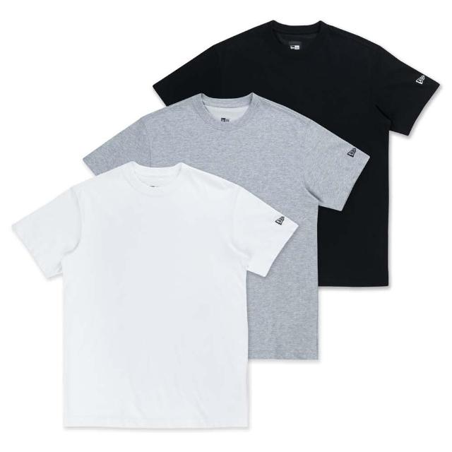 【NEW ERA】NEW ERA 短袖上衣 短袖Tee COOL ERA 3PCS PACK BLACK 黑/白/灰 男 女(NE14414408)