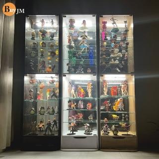 【BuyJM】加深40公分附LED燈鏡面背板抽屜式MIT低甲醛高180公分十層玻璃展示櫃(公仔櫃/置物櫃/收納櫃 包包)
