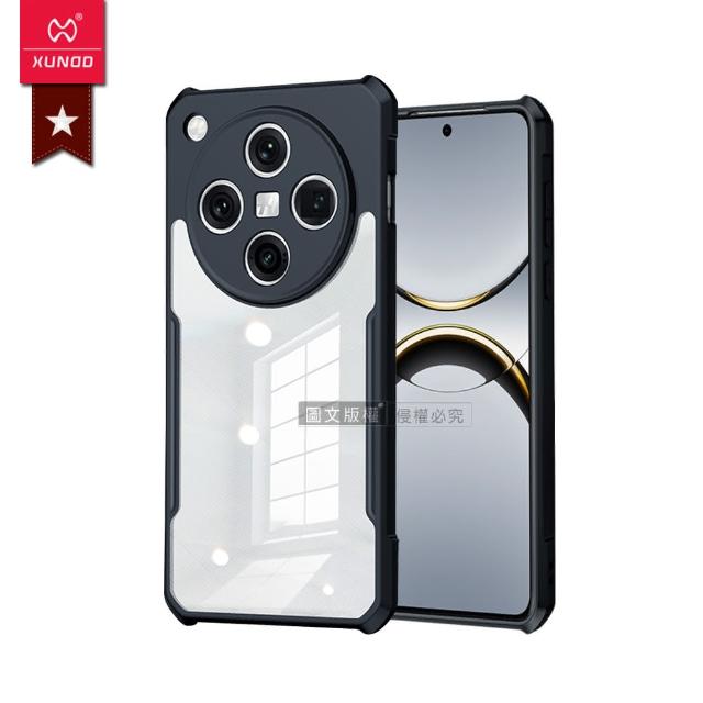 【XUNDD 訊迪】OPPO Find X8 軍事防摔 鏡頭全包覆 清透保護手機殼-夜幕黑
