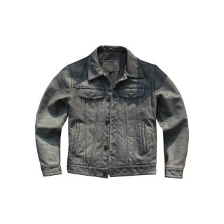 【米蘭精品】現貨+預購 真皮皮衣機車夾克(牛皮翻領復古牛仔男外套74jo17)