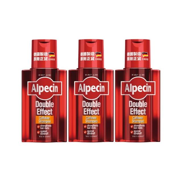 即期品【Alpecin】雙效咖啡因抗頭皮屑洗髮露200ml 3入組(效期至2025/12/4)