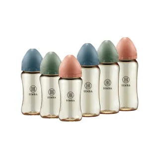 【Simba 小獅王辛巴官方直營】期間限定 蘊蜜鉑金PPSU寬口奶瓶全套(全齡適用 3大3中)