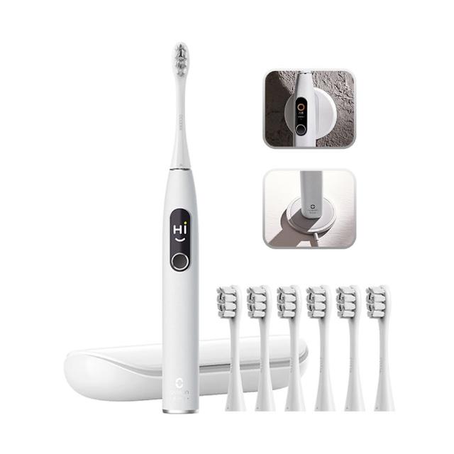 【Oclean 歐可林】X Pro Elite SET旗艦版APP觸控智能音波電動牙刷-霜岩灰(套裝組)