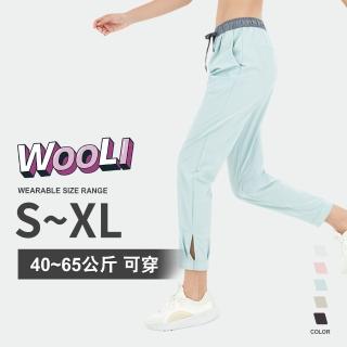 【WooLi】抽繩高爾夫褲-綠色(休閒褲 運動褲 golf女裝 透氣 顯瘦 舒適 戶外 機能 訓練S-XL)