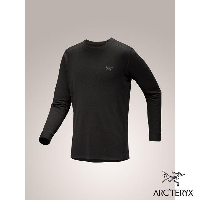 【Arcteryx 始祖鳥官方直營】男 Rho 羊毛長袖圓領衫(黑)