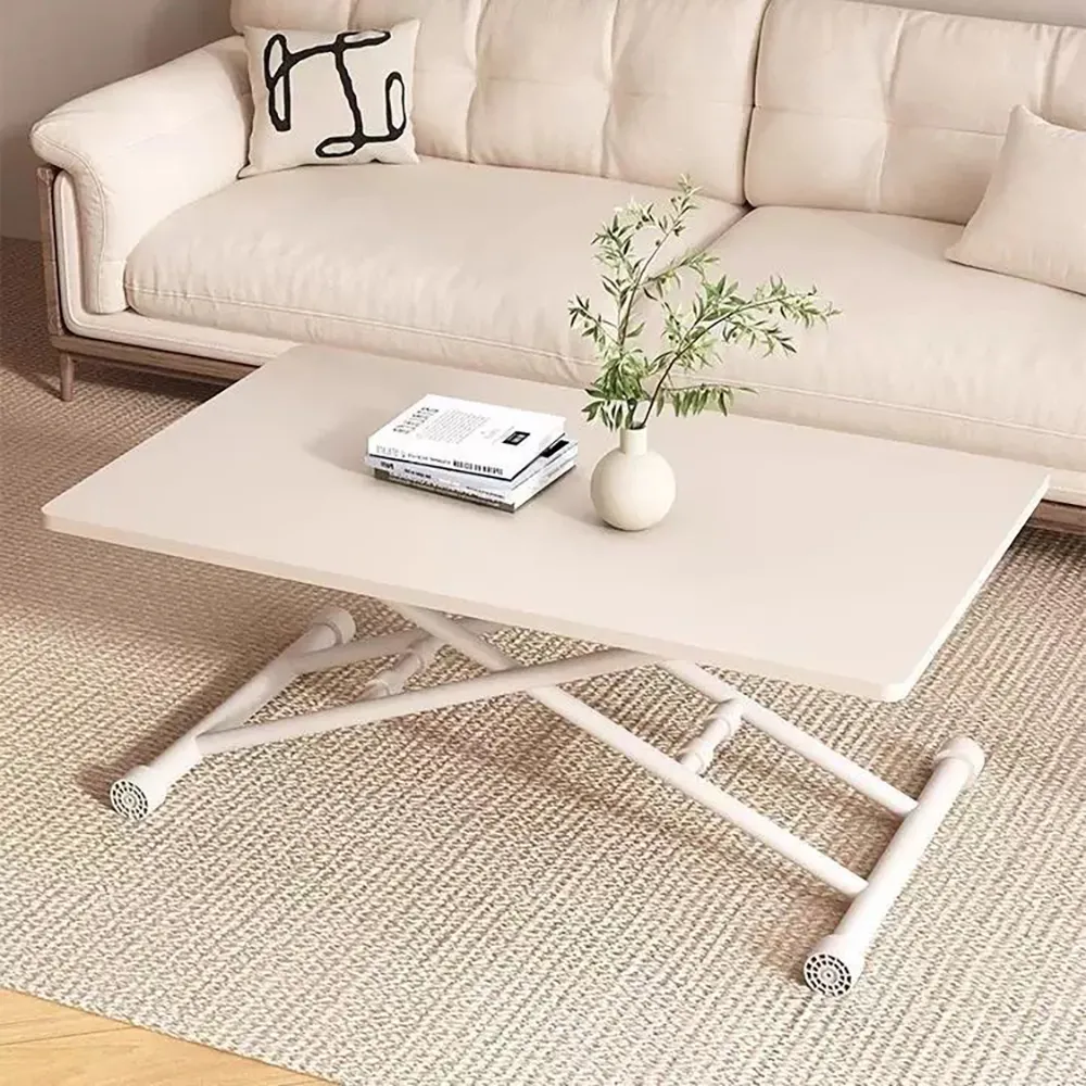 【Easy Life 家居館】免安裝氣壓式多功能升降摺疊桌-90X60CM(餐桌 茶几桌 升降桌 工作桌 電腦桌)