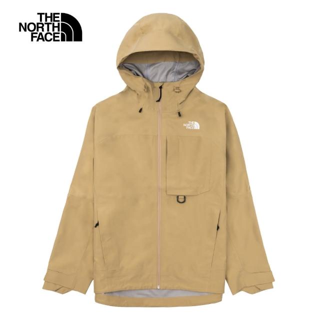 【The North Face 官方旗艦】北面男款卡其色FUTURELIGHT防水透氣連帽衝鋒衣｜89ZJLK5(外套)