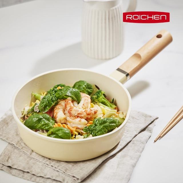 【Roichen】韓國抗菌陶瓷不沾深炒鍋 20cm(IH爐/全火源適用)