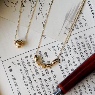 【Ficelle】黃銅K金款 · 混珠 – 項鍊(輕珠寶 天然石 磁場 開運 設計款 手工製作)