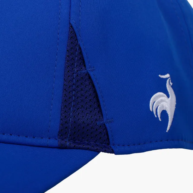 【LE COQ SPORTIF 公雞】高爾夫系列 男款藍色基本款設計LOGO高爾夫球帽QGU0J101