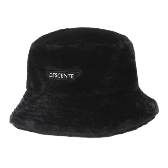 DESCENTE WOMENS FUR BUCKET HAT 女性 毛絨運動帽(黑色/白色)