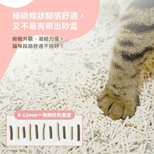 【汪喵星球】益生菌消臭豆腐砂（條型）7L-12入組(根除臭源/低粉塵/豆腐砂/貓砂/可沖馬桶)