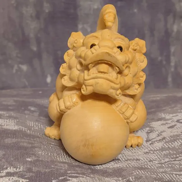 【桃花源創意工坊】招財神獸擺飾家居裝飾品車載辦公室木雕(木雕)