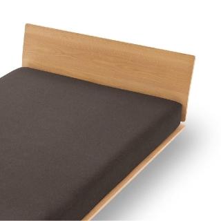 【MUJI 無印良品】棉天竺床包/D/棕色 135x185x35cm